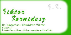 viktor kornidesz business card